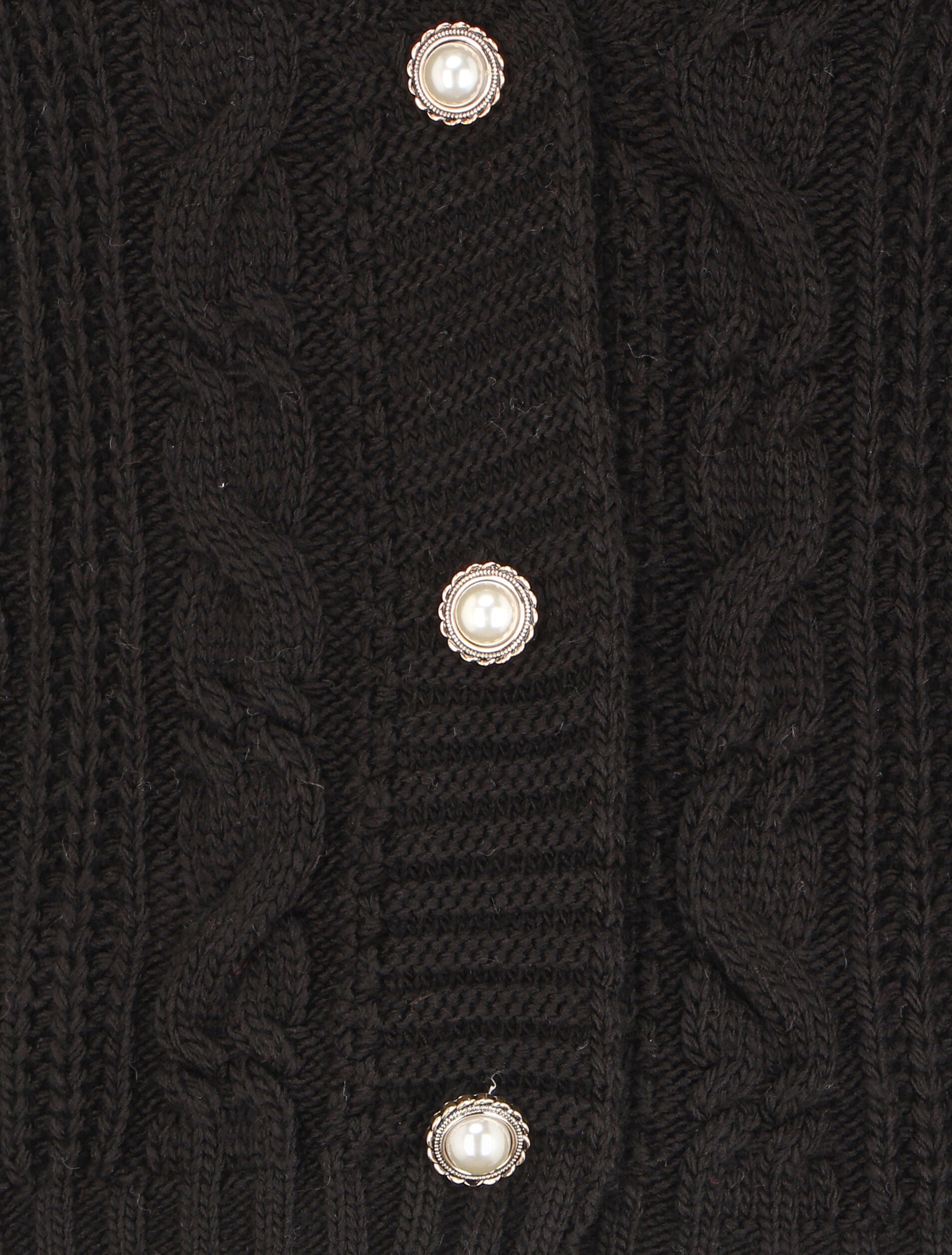Gilet en maille à boutons stylisés - Noir - 3