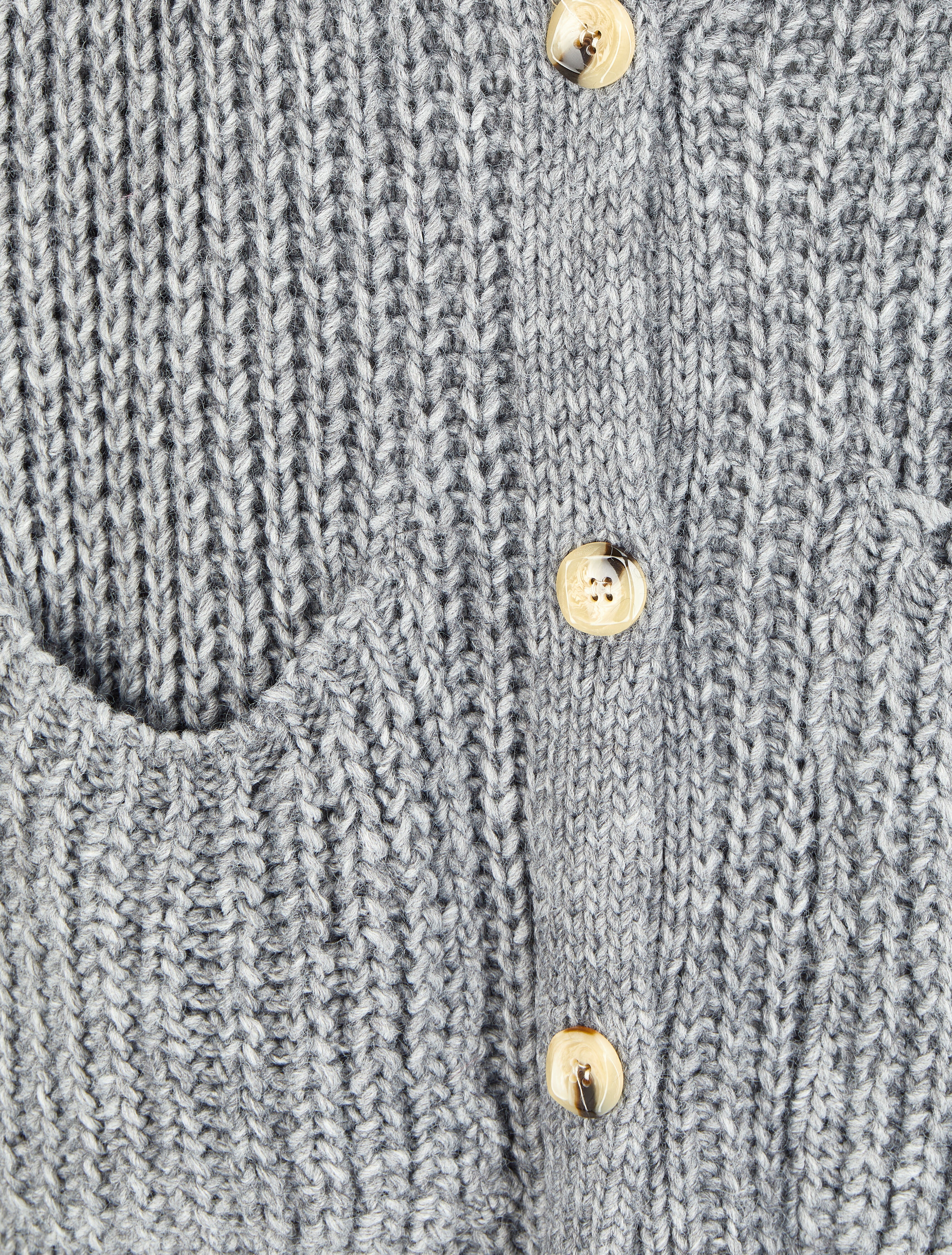 Gilet en maille tricot uni - Gris foncé - 3