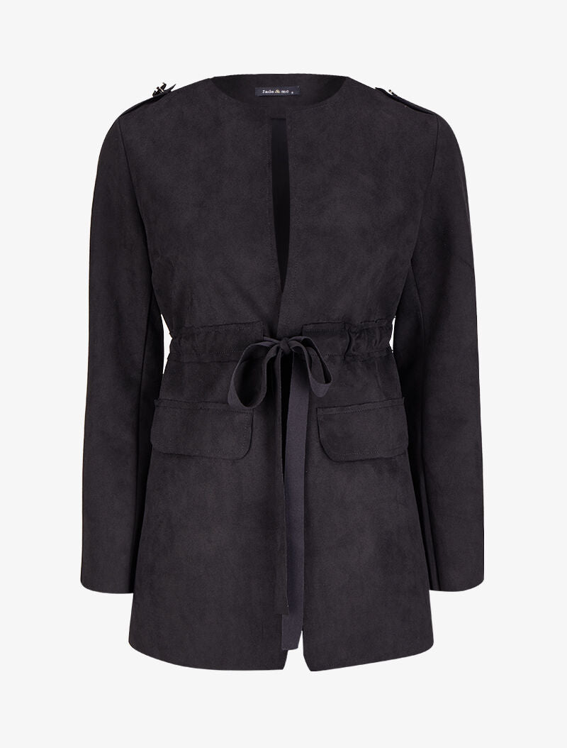 Veste en suédine à pattes d&