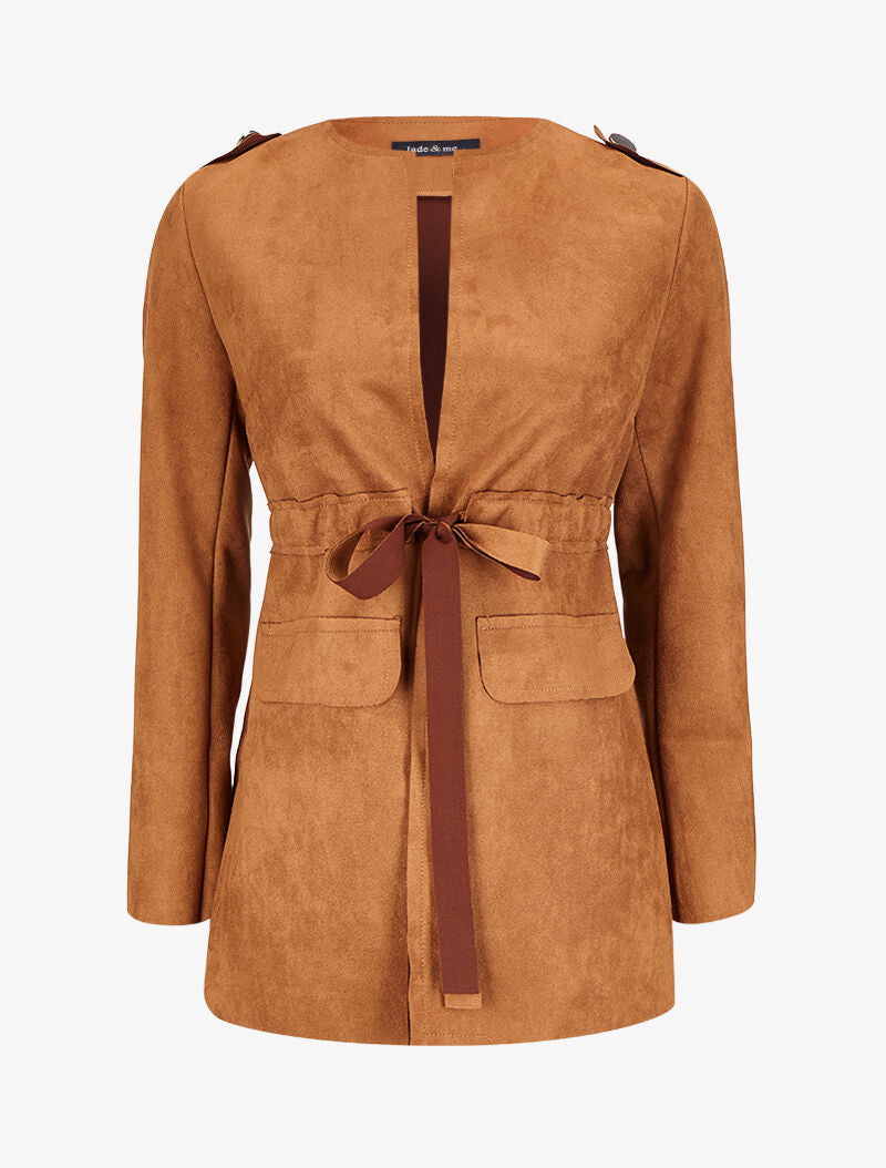 Veste en suédine à pattes d&