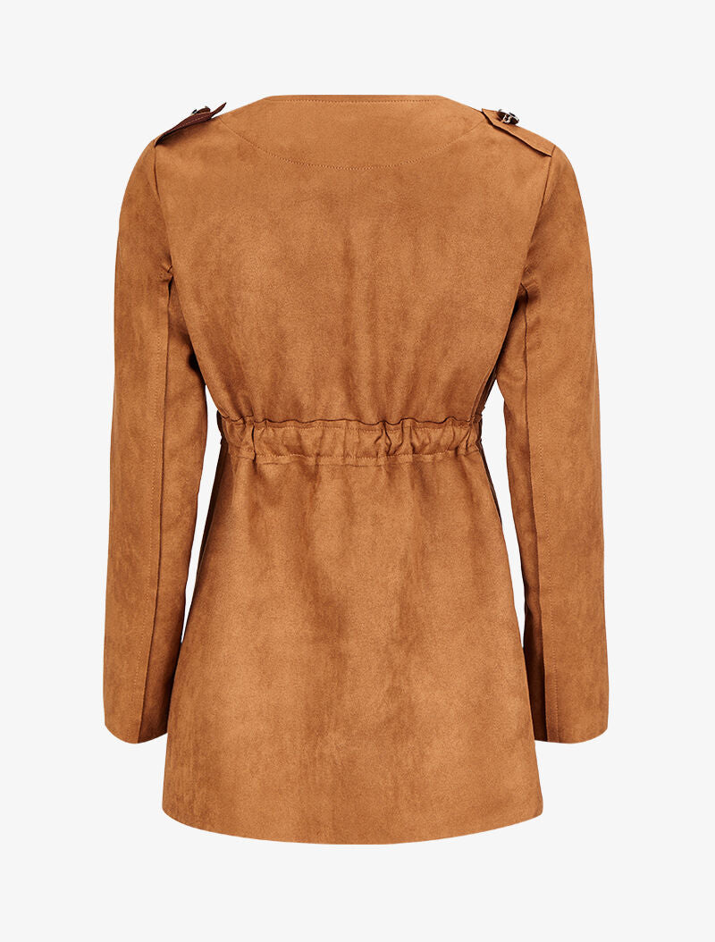 Veste en suédine à pattes d&