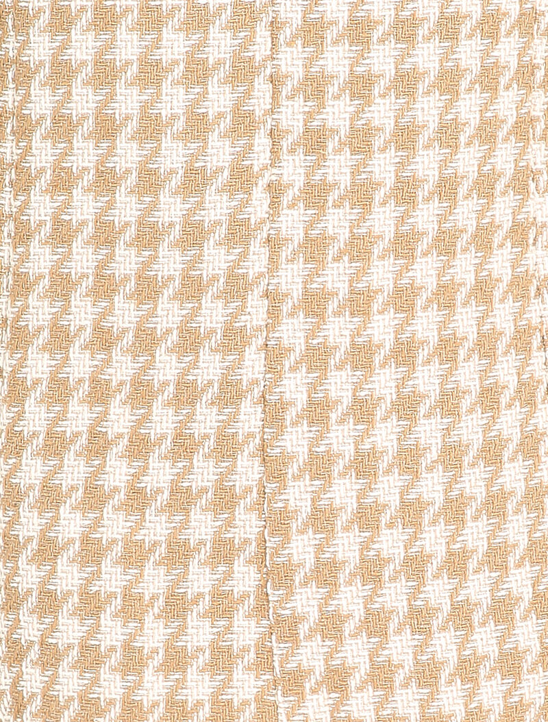 Veste effet tweed à imprimé pied de poule - Beige - 3