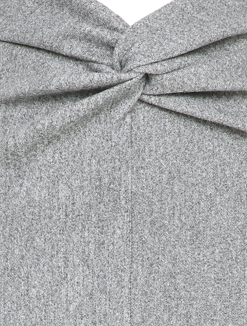 Mini jupe fourreau taille haute - Gris chiné - 3