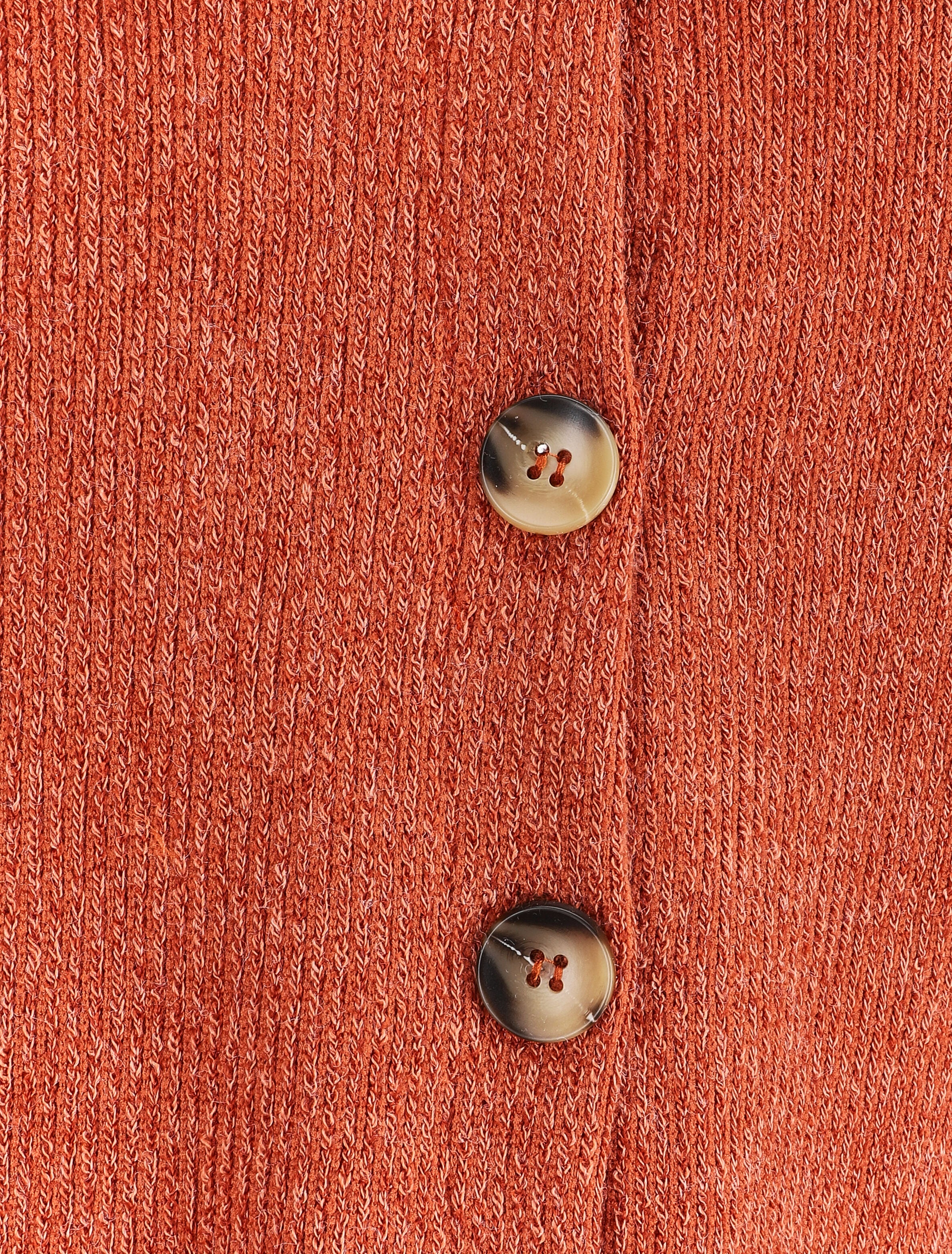Pull à col montant et dos boutonné - Orange - 3