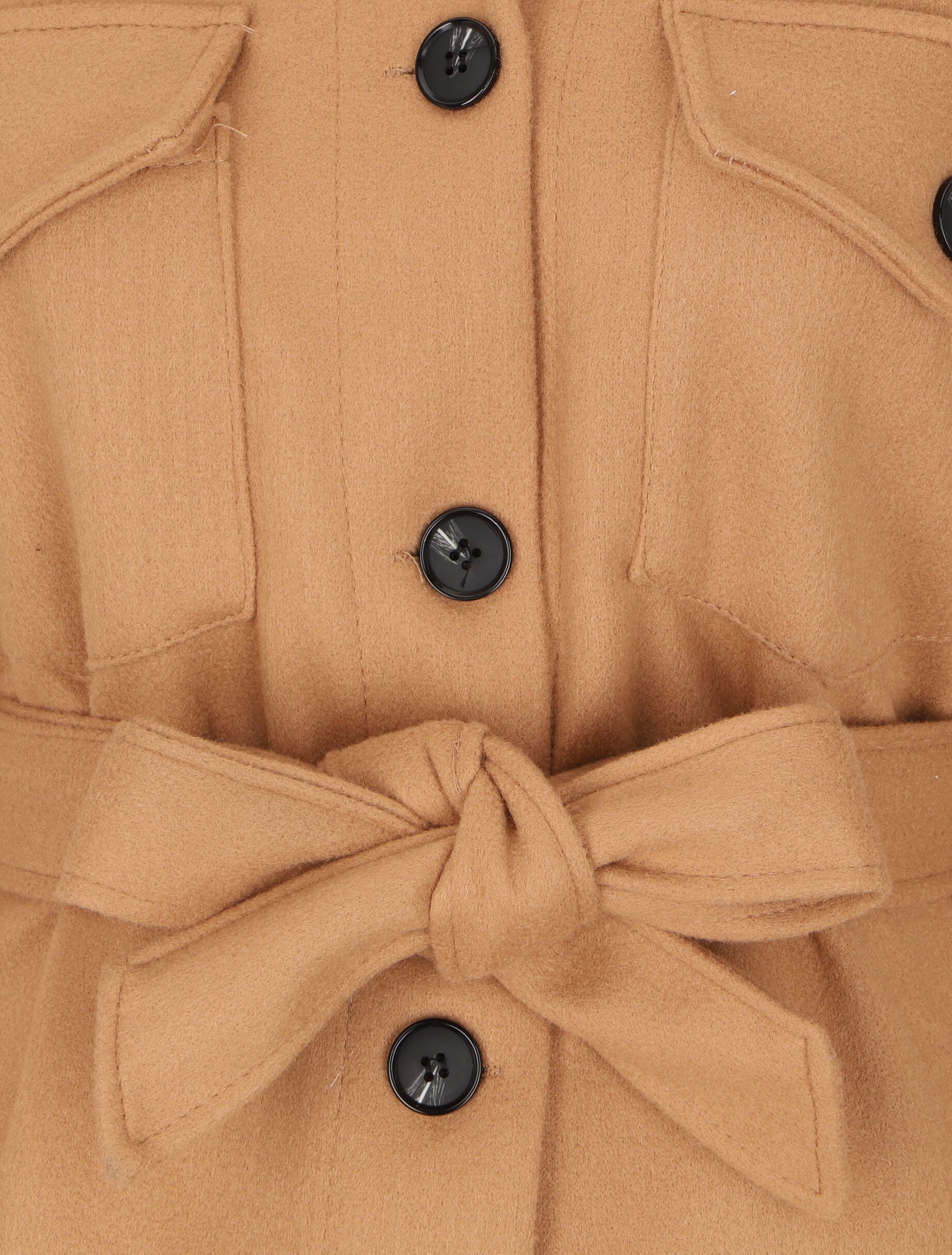 Manteau oversize à poches poitrine - Camel - 3
