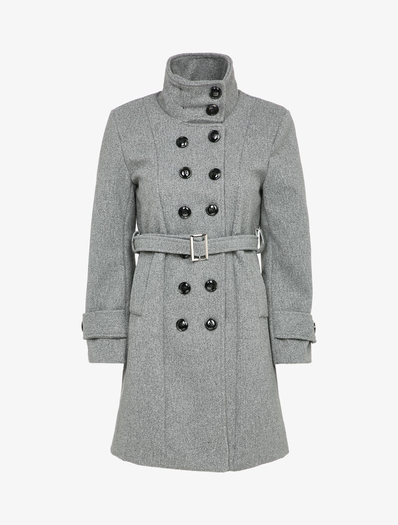 Manteau classique à double boutonnages - Gris - 1