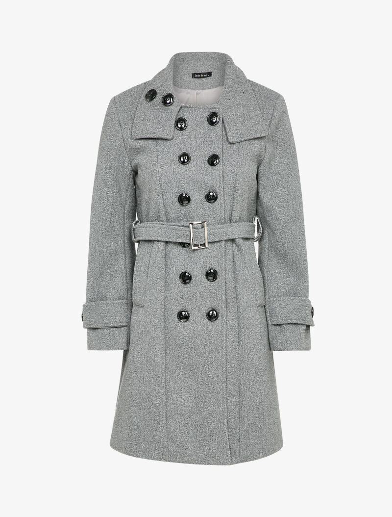 Manteau classique à double boutonnages - Gris - 2