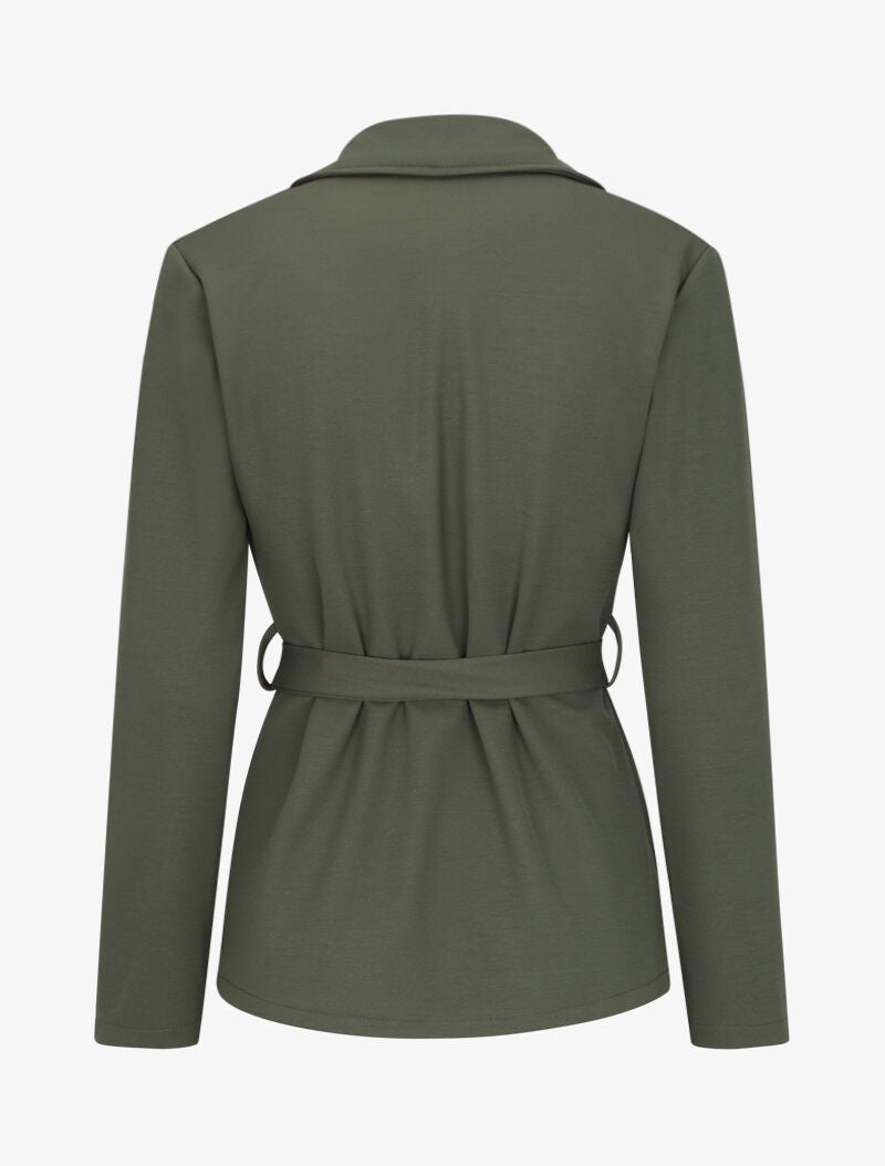 Chemise ajustée à boutons stylisés - Kaki - 2