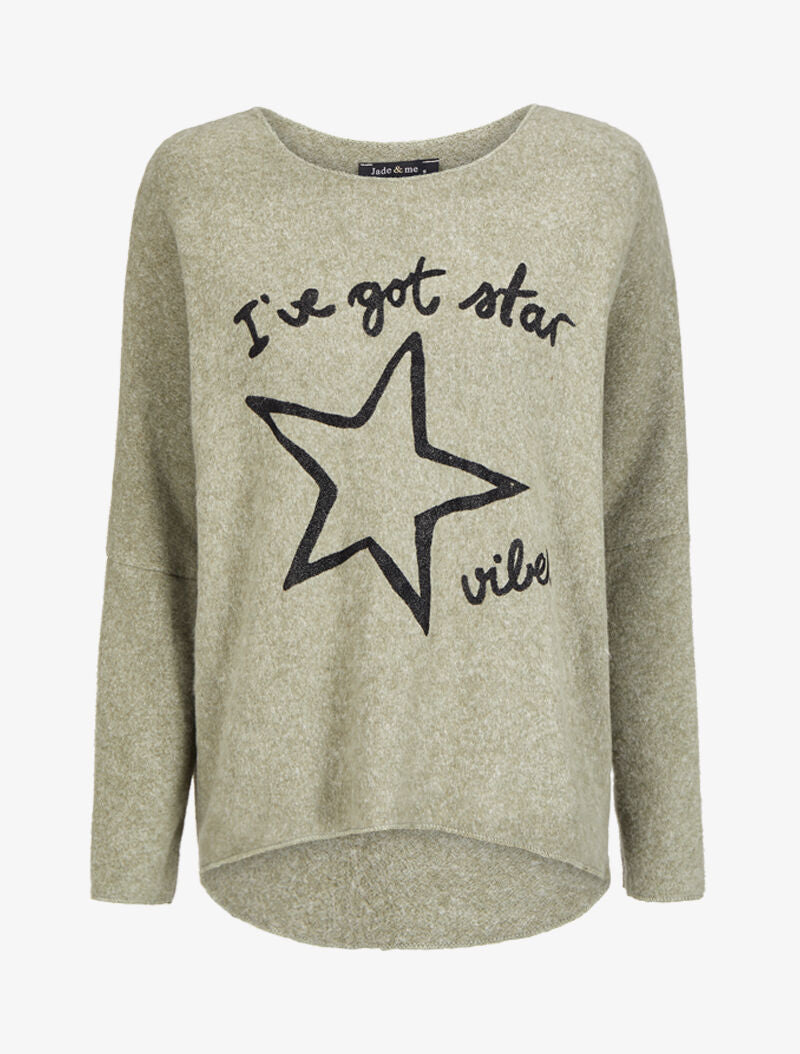 Pull chauve-souris à imprimé "I&
