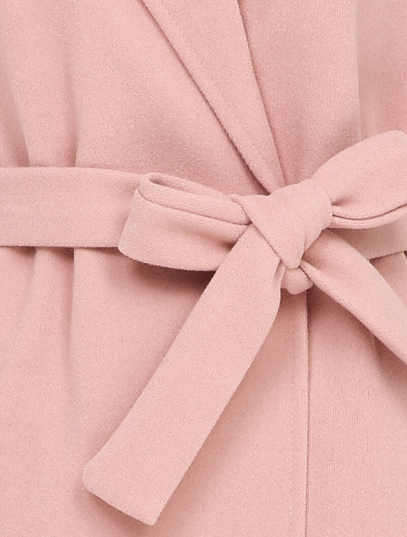 Veste longue sans manches à pans asymétriques - Rose - 3