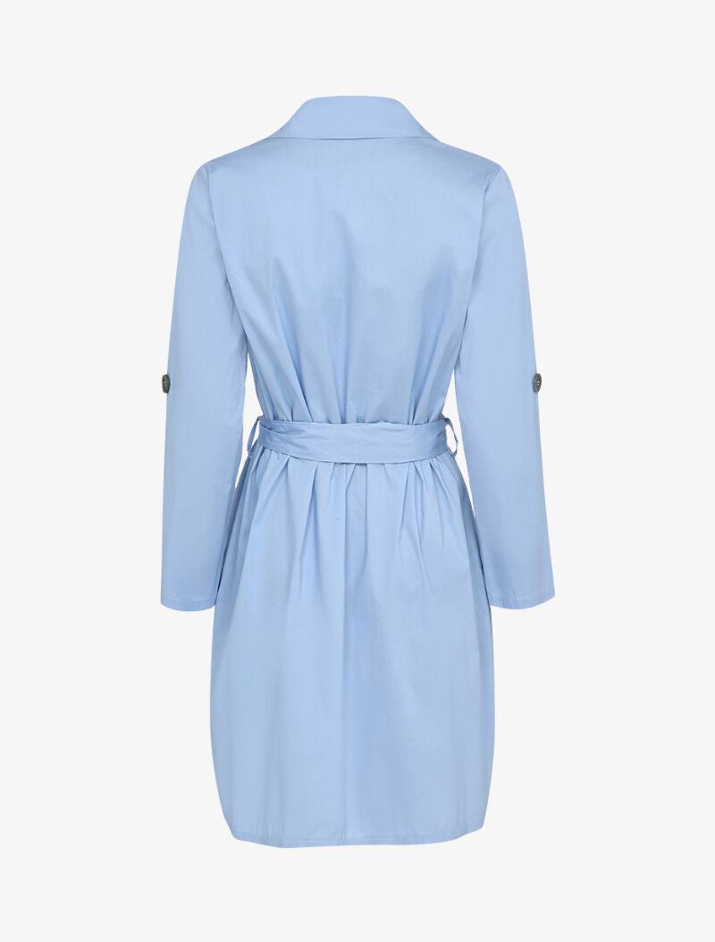 Robe chemise ceinturée - Bleu ciel - 2