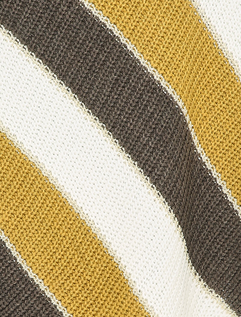 Poncho asymétrique à rayures irisées - Taupe - 3