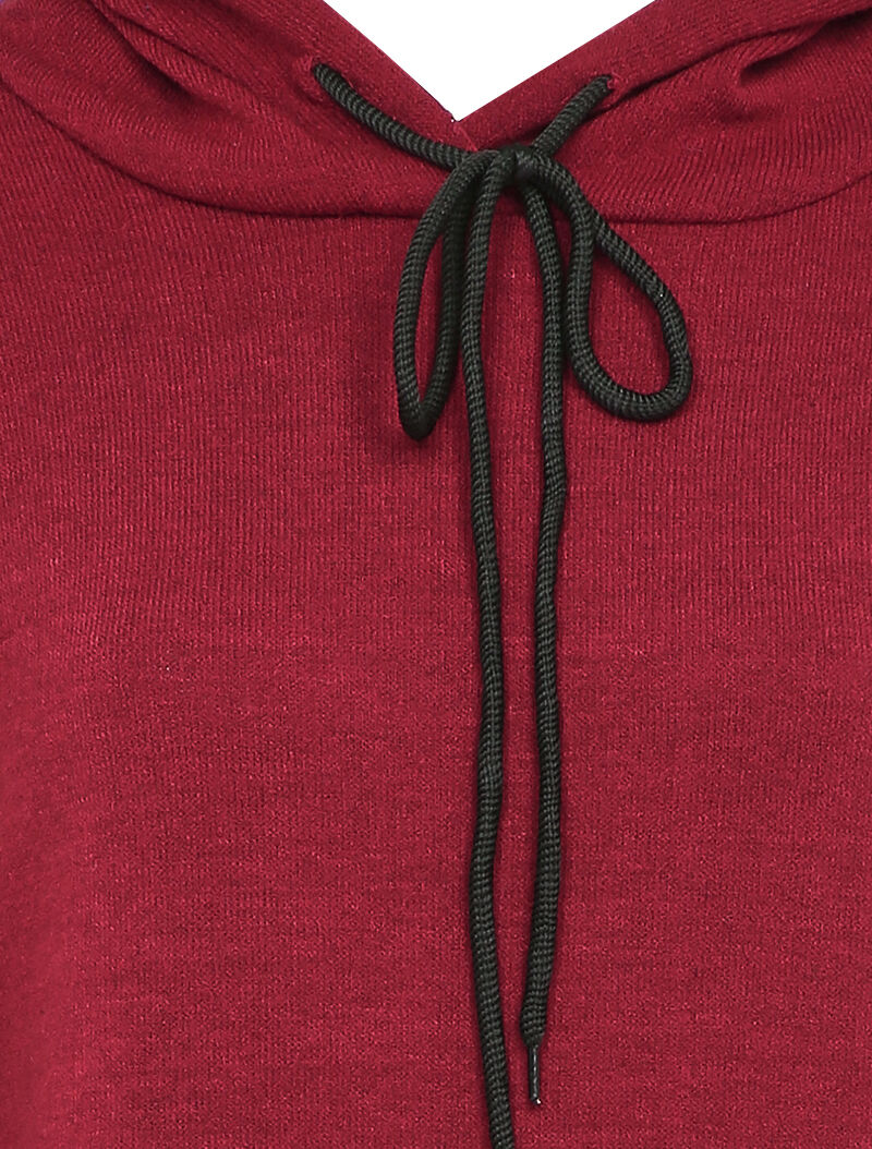 Robe pull à capuche - Bordeaux - 3
