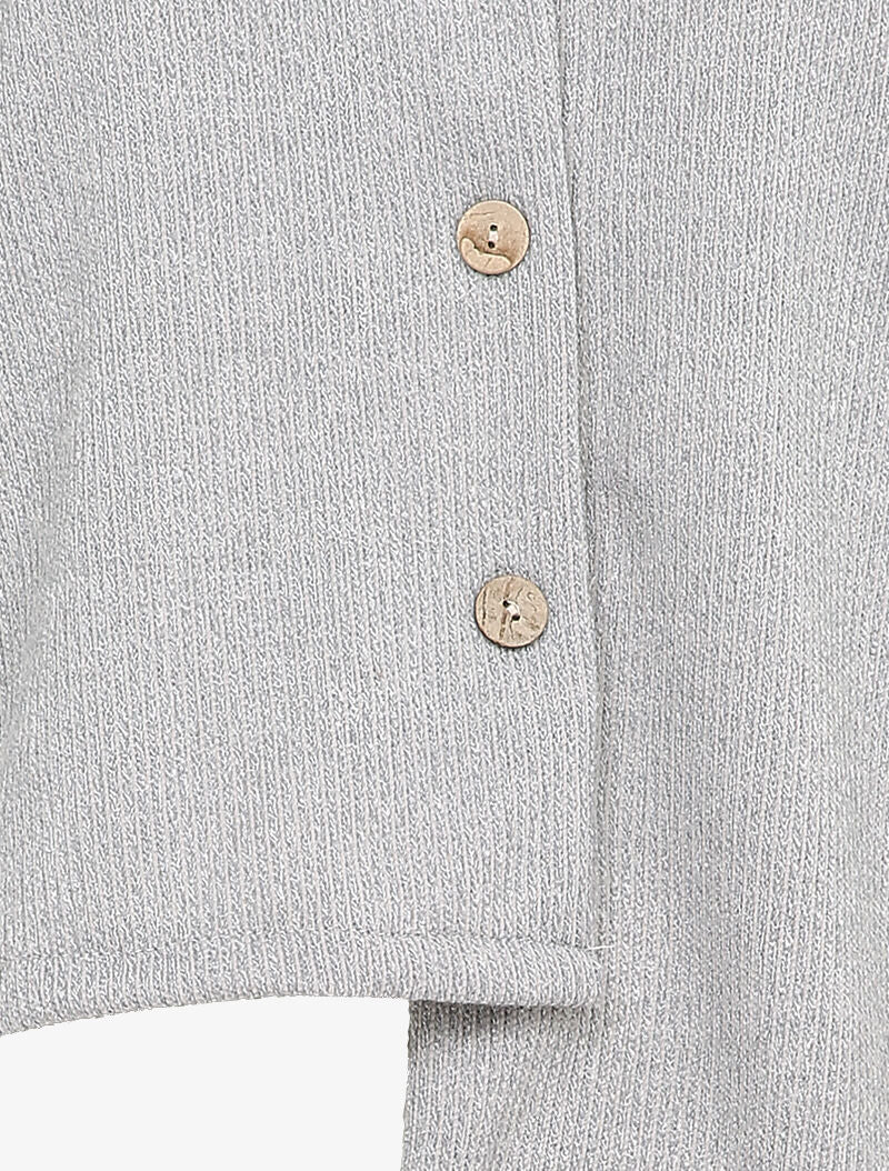 Cardigan à bords asymétriques - Gris clair - 3