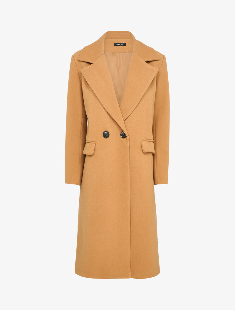 Manteau long classique oversize - Camel - 4