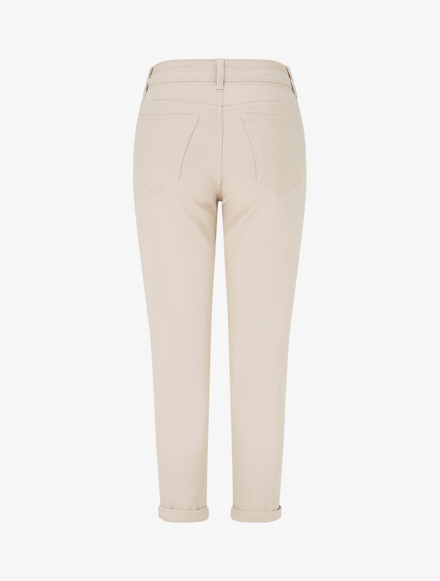 Jean mom taille haute - Beige - 2