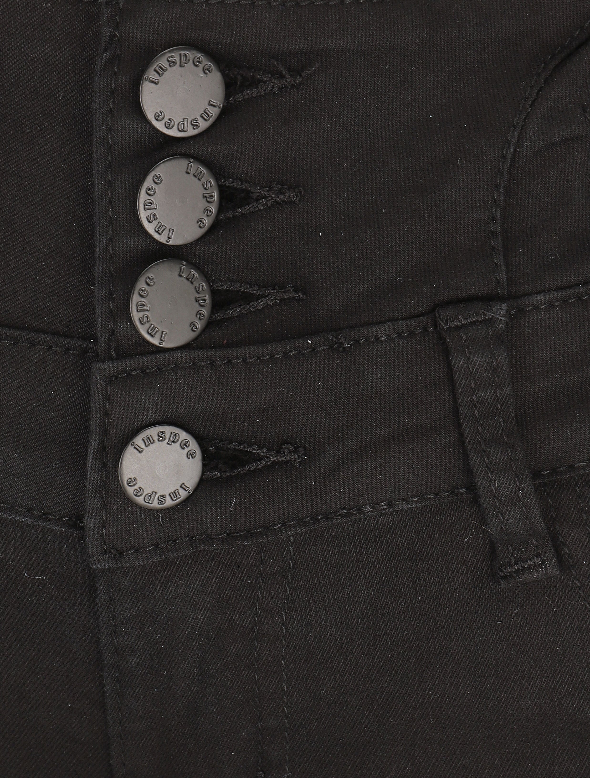 Jean taille haute coupe skinny - Noir - 3