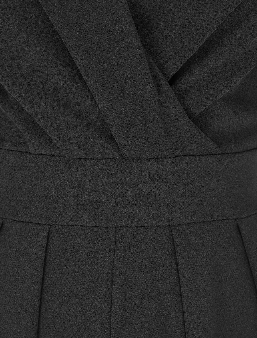 Combinaison unie et ajourée au dos - Noir - 3