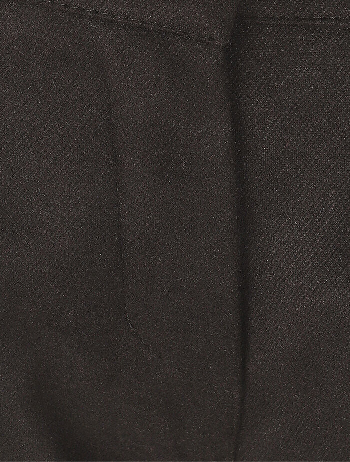 Short épais ceinturé à revers - Noir - 3