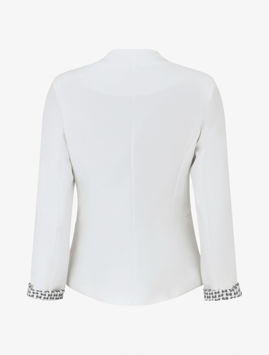 Veste droite à épaulettes - Blanc - 2