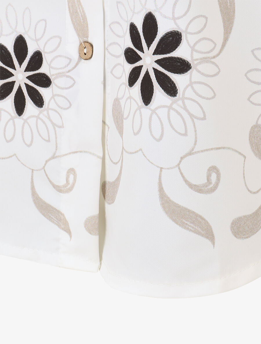 Chemise sans manches imprimé floral - Blanc - 3