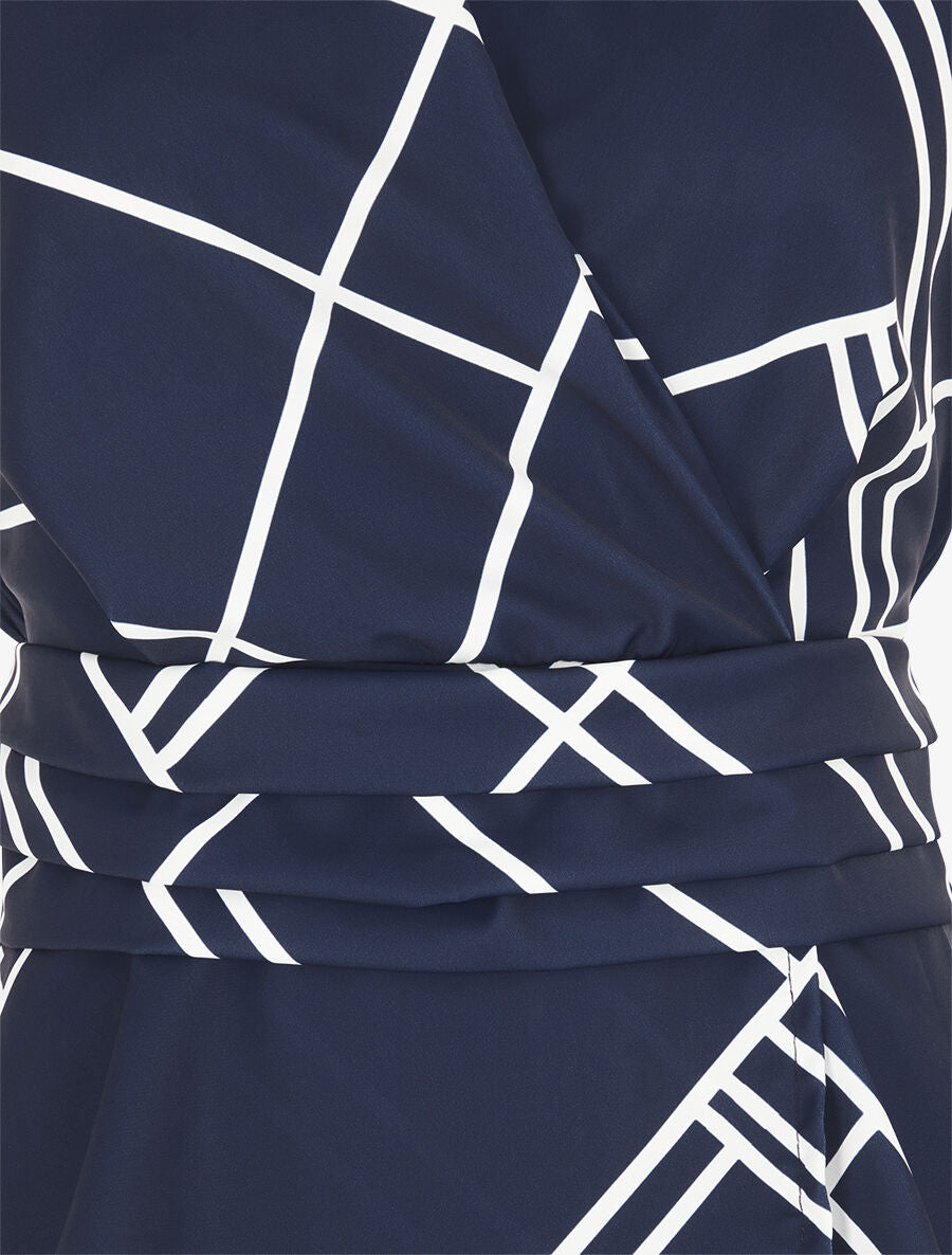 Top sans manches imprimé graphique - Marine - 3