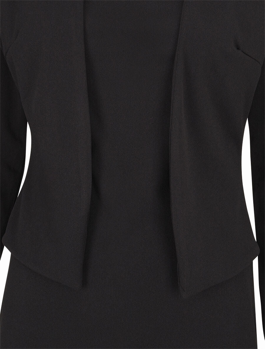 Robe moulante superposée - Noir - 3