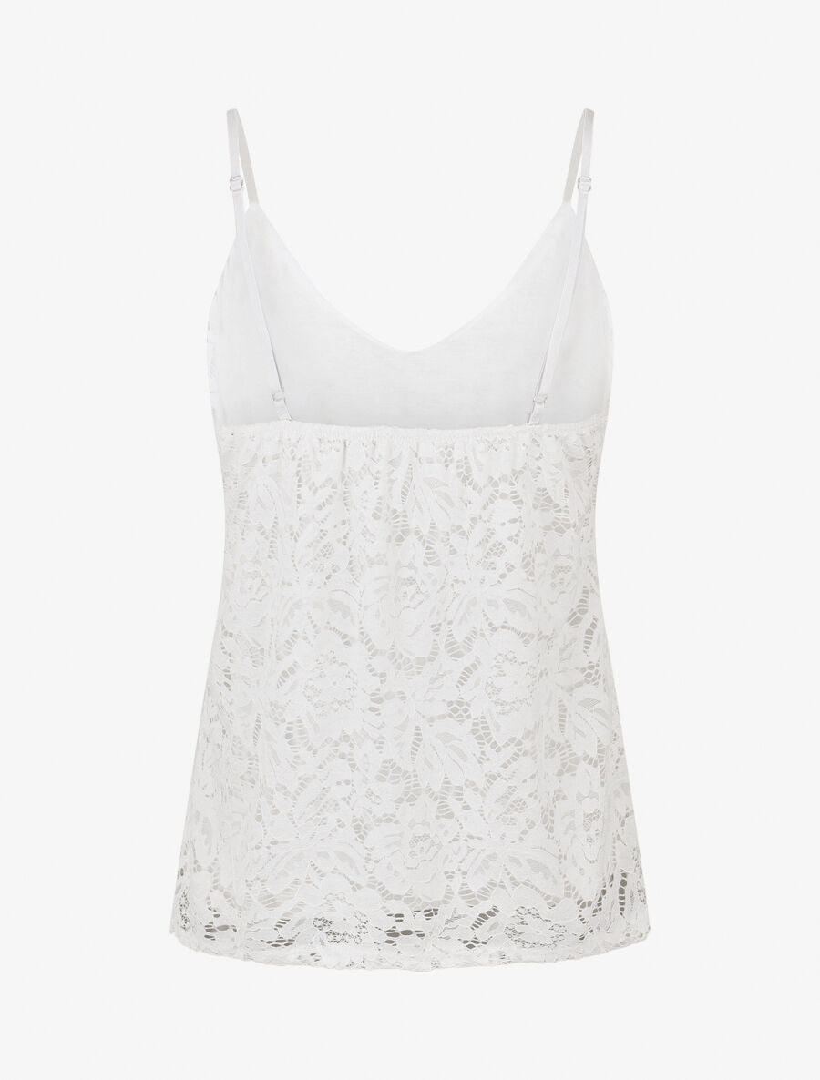 Caraco droit en dentelle - Blanc - 2