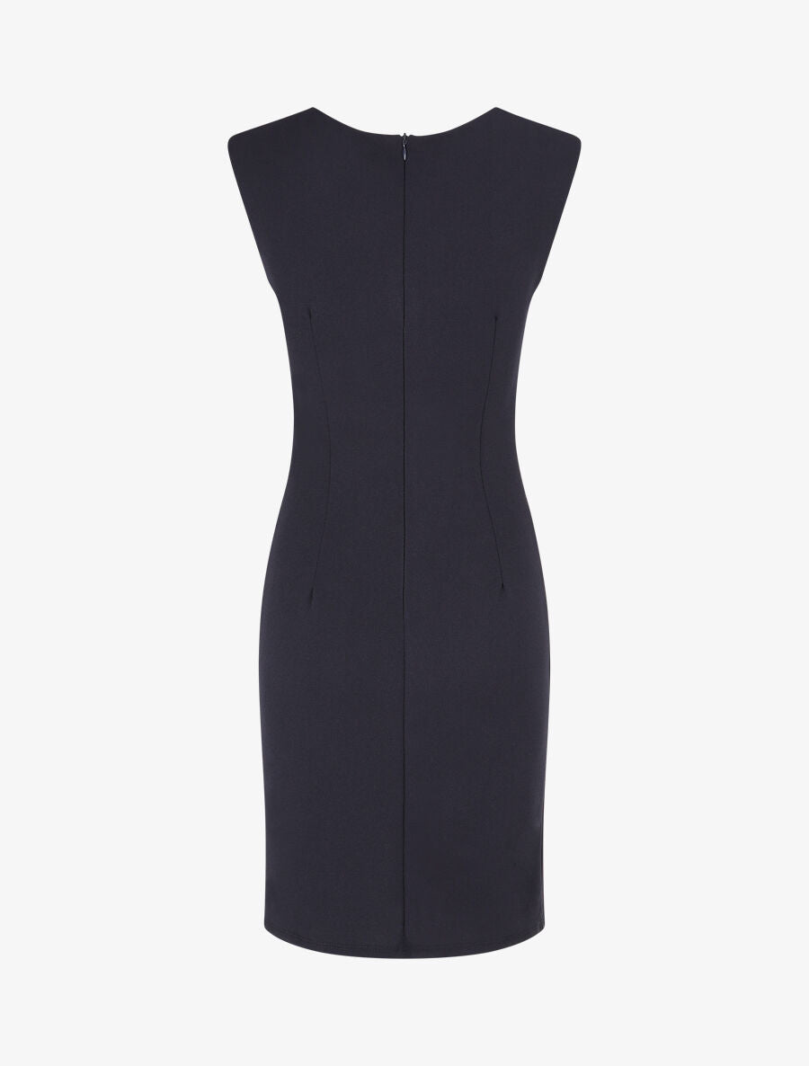 Robe moulante à buste dentelle - Marine - 2