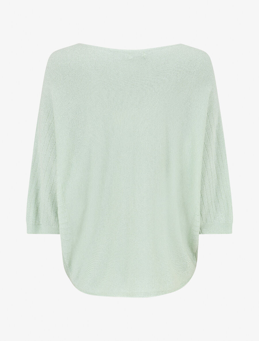 Pull irisé à manches style chauves-souris - Vert d&