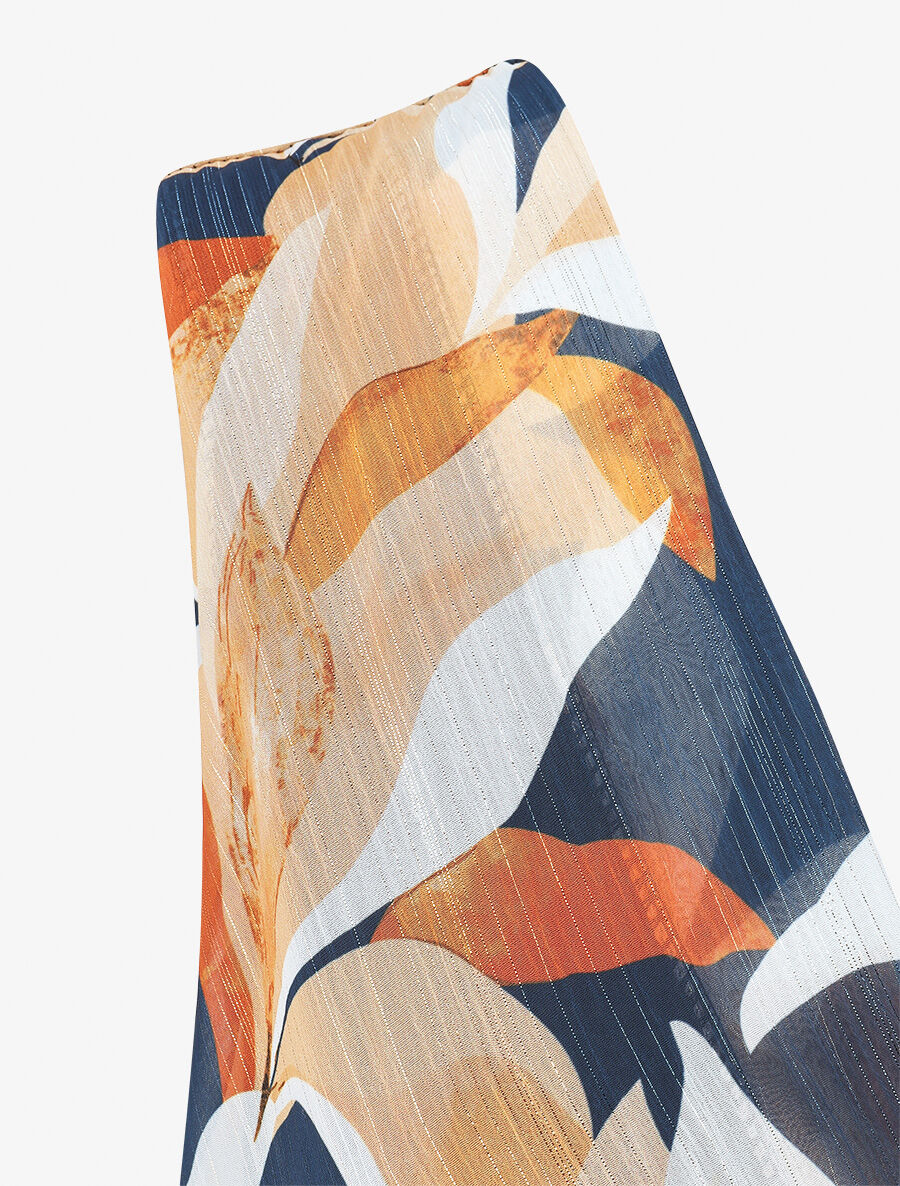 Robe irisée sans manches à imprimé floral - Marine - 3