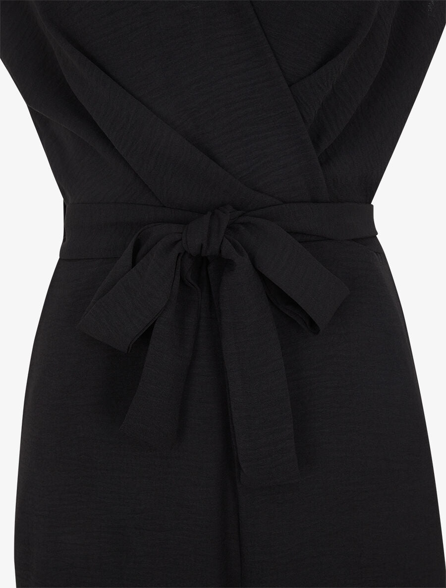 Combinaison sans manches unie coupe droite - Noir - 3