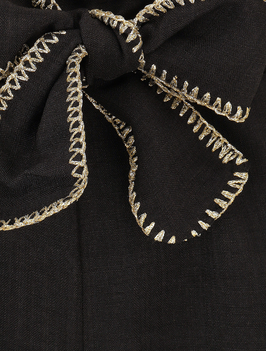 Short taille haute à ceinture fantaisie - Noir - 3