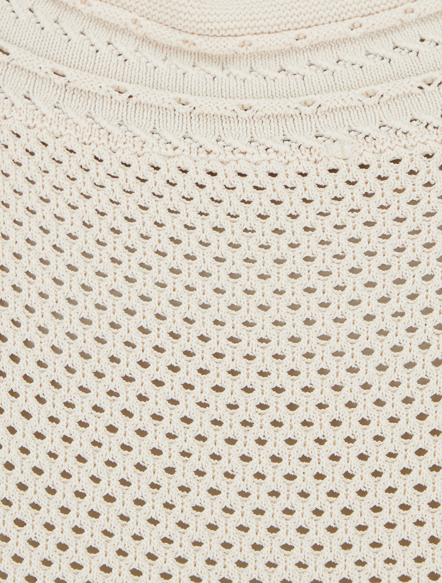 Débardeur filet de pêche coupe carrée - Beige - 3