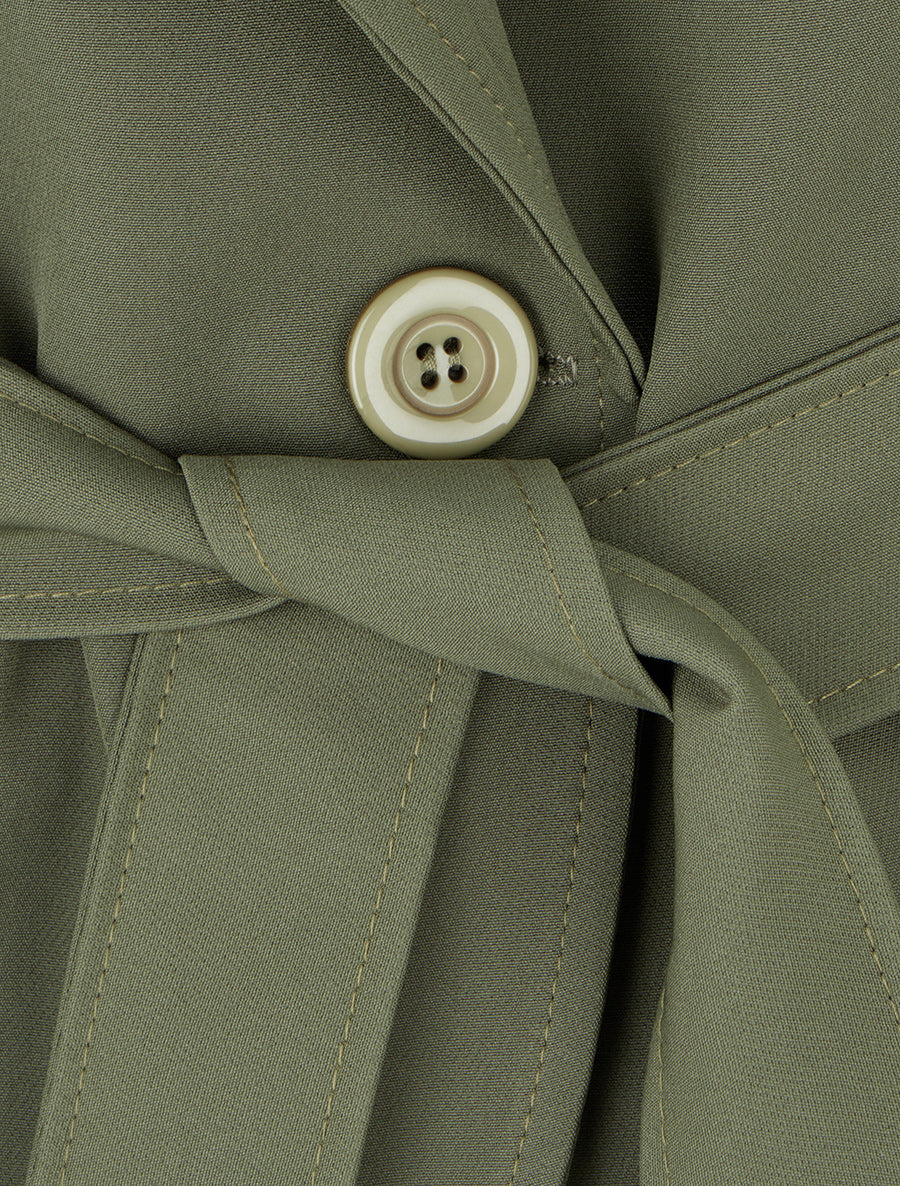 Blazer uni ceinturé - Kaki - 3
