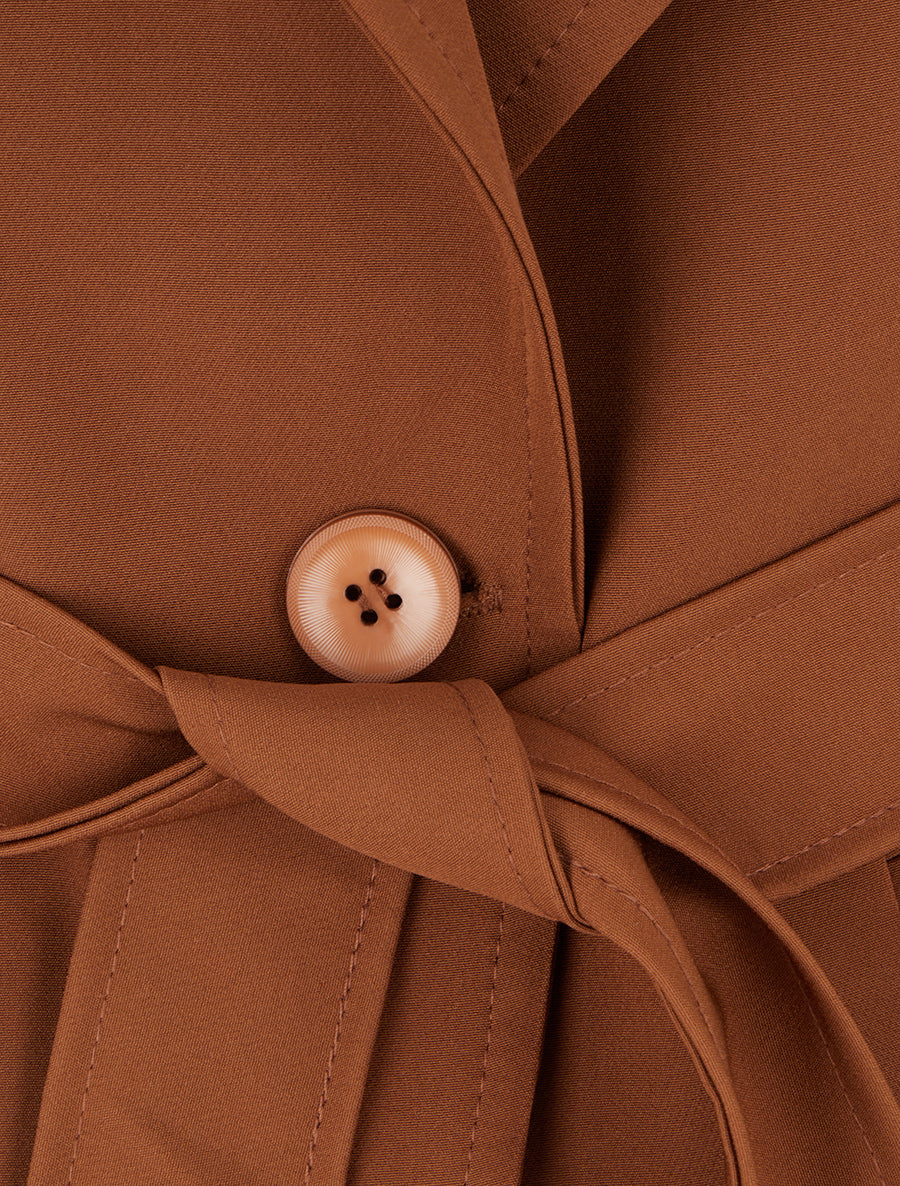 Blazer uni ceinturé - Camel - 3