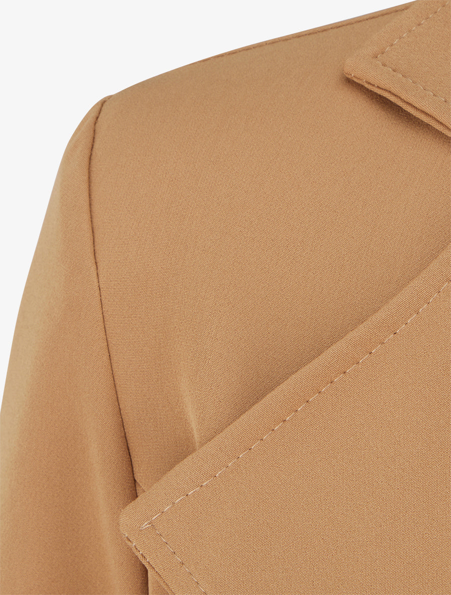 Blazer uni ceinturé - Beige - 3