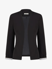 Veste droite à épaulettes - Noir - 1