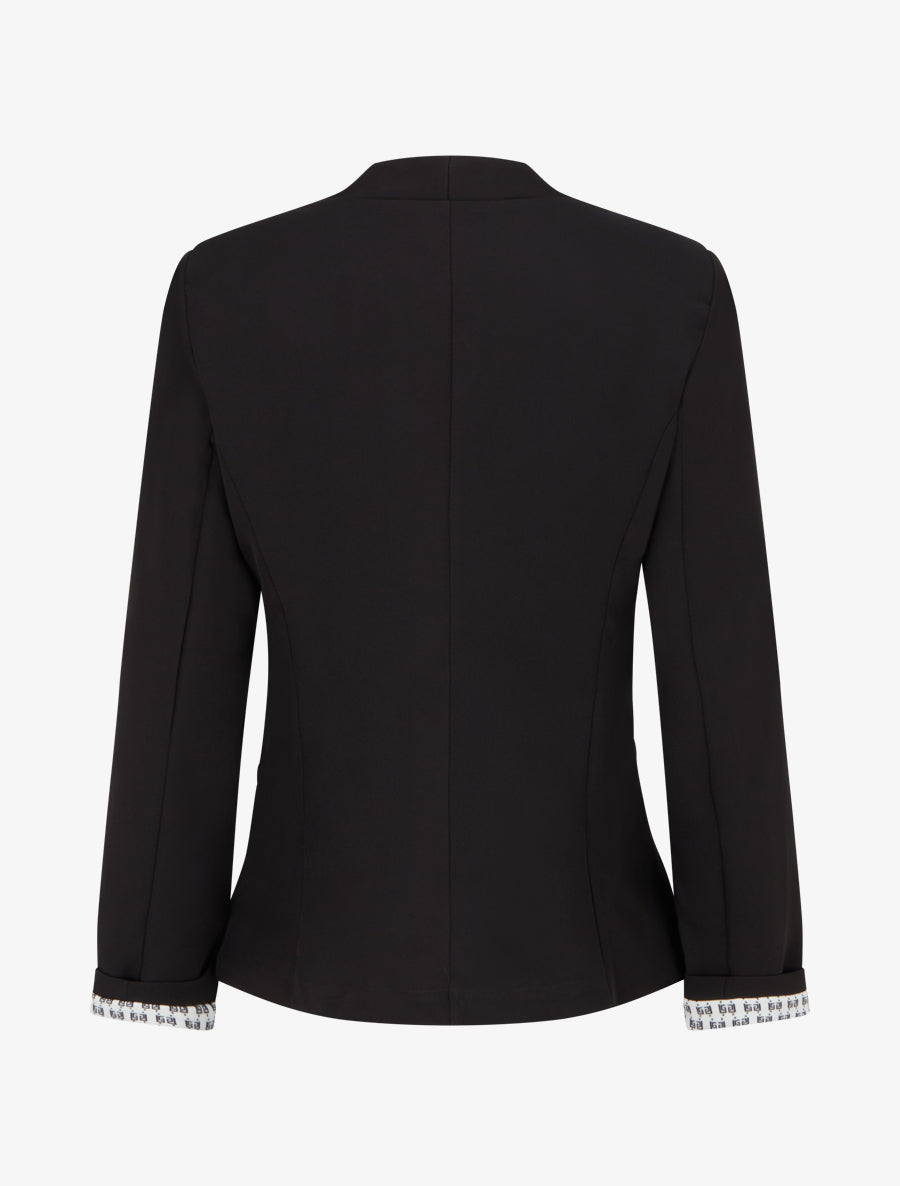 Veste droite à épaulettes - Noir - 2