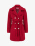 Manteau droit et croisé à boutons - Rouge - 1