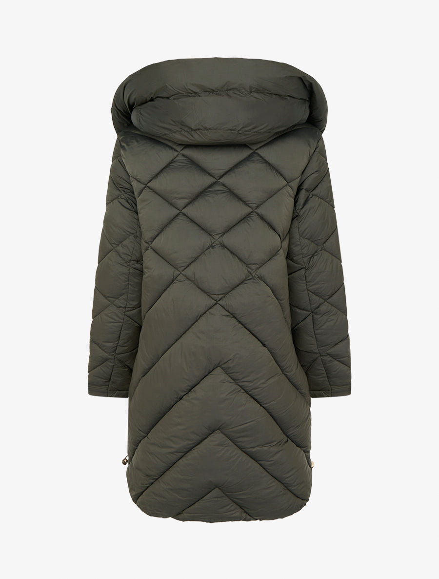 Doudoune matelassée à capuche - Kaki - 2