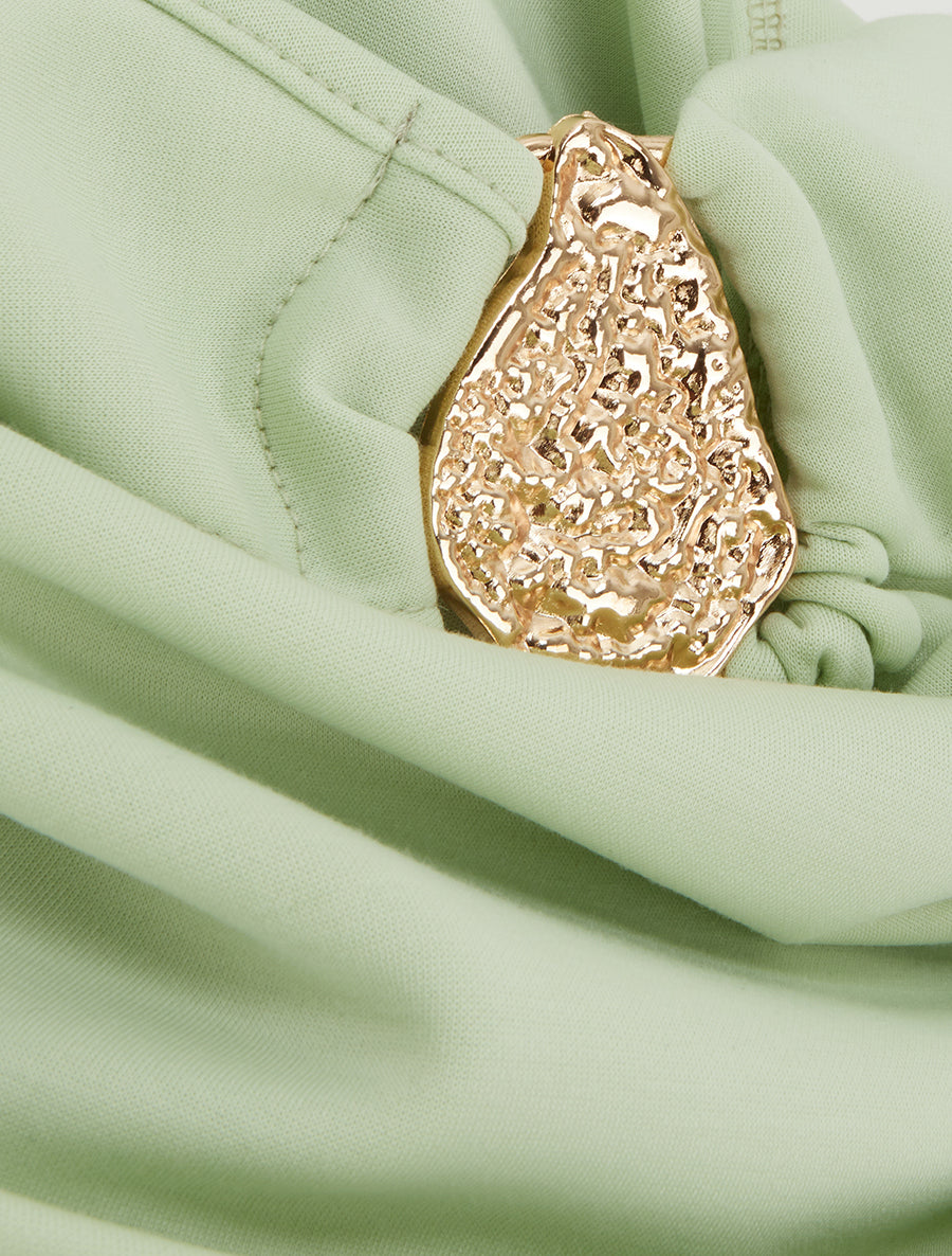 Top sans manches à bijou texturé - Vert amande - 3