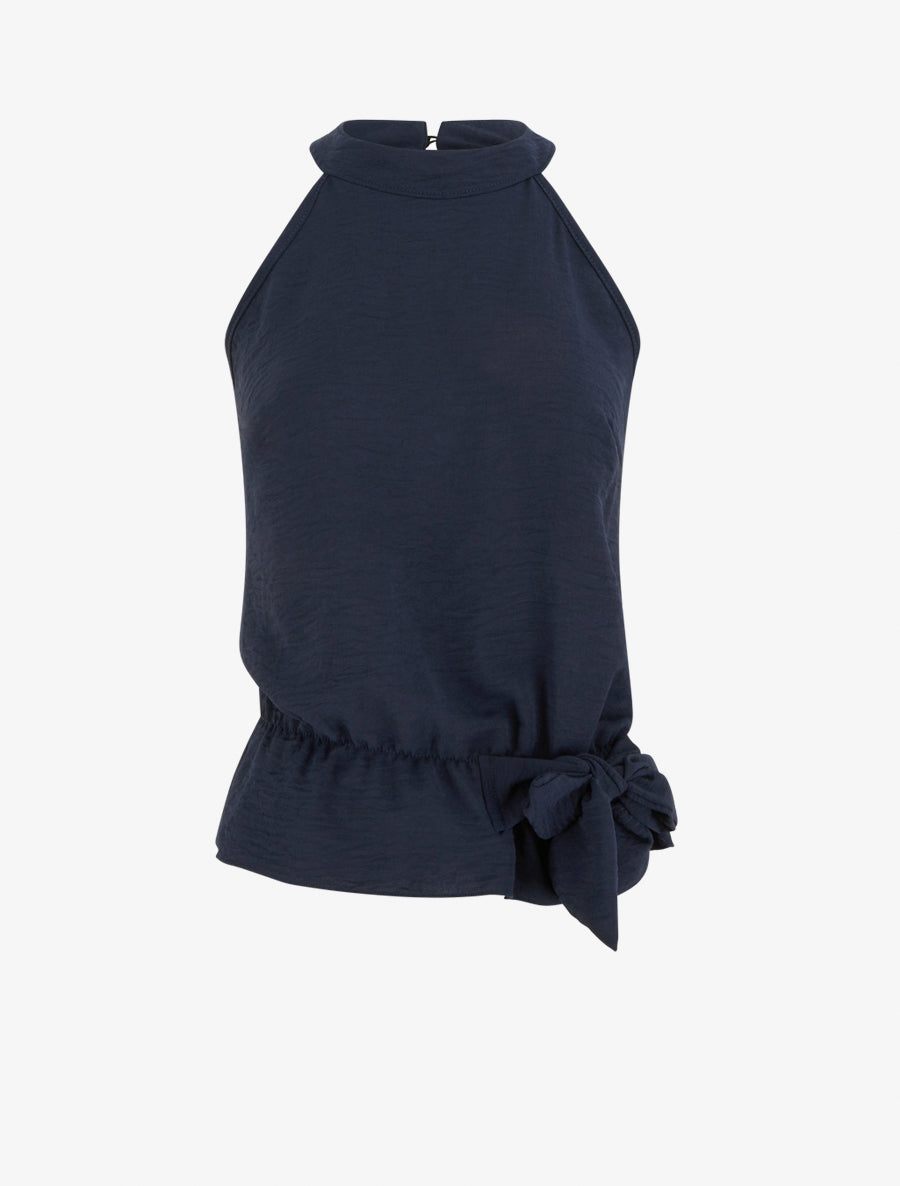 Top à col américain et noeud - Marine - 1