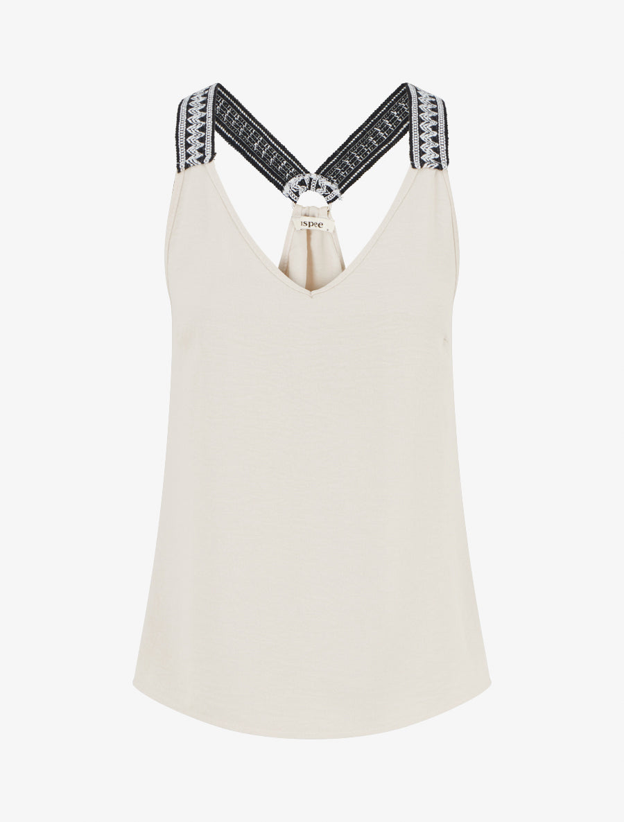 Débardeur droit à dos nageur - Beige clair - 1