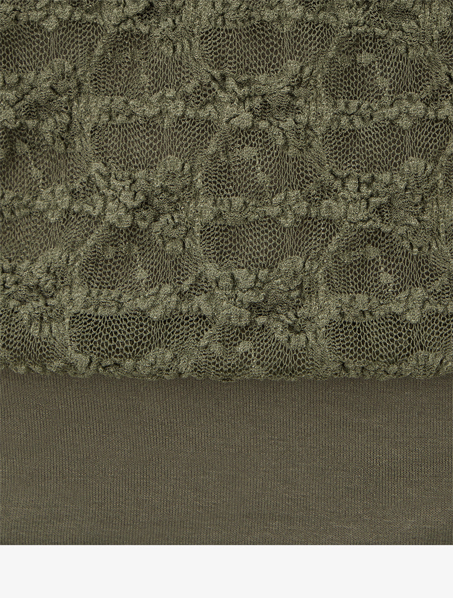 Top boule en dentelle - Kaki - 3