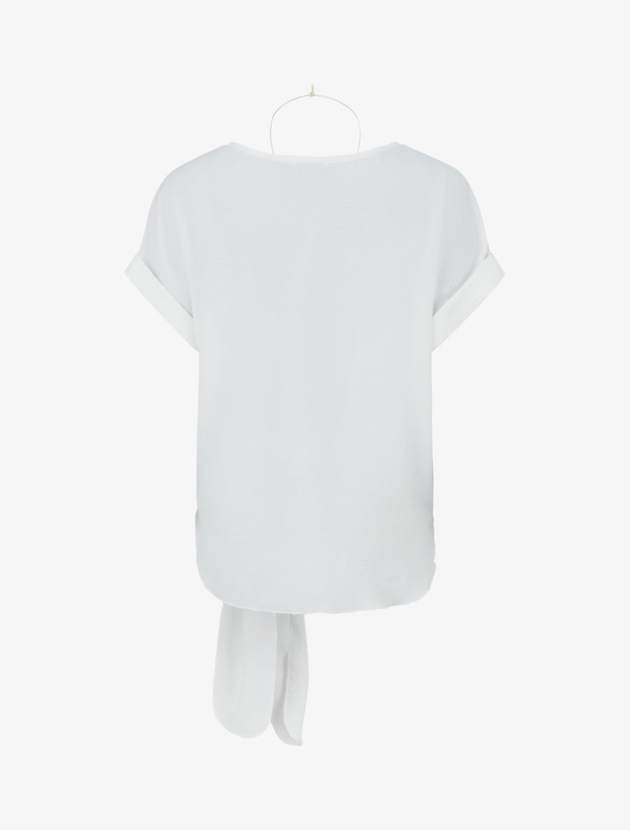 Top manches courtes à nouer - Blanc - 2