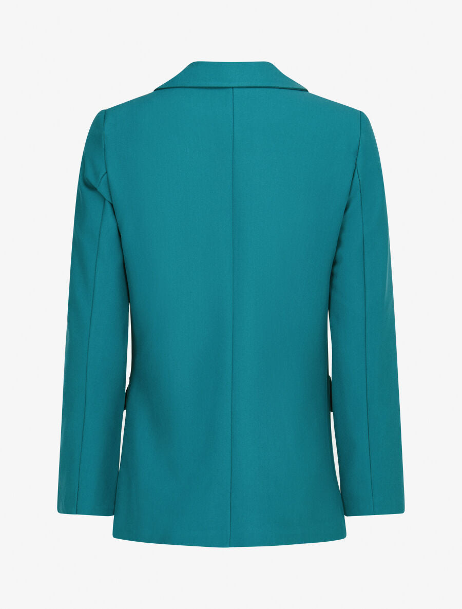 Veste basique cintrée à 2 boutons - Bleu lagon - 2