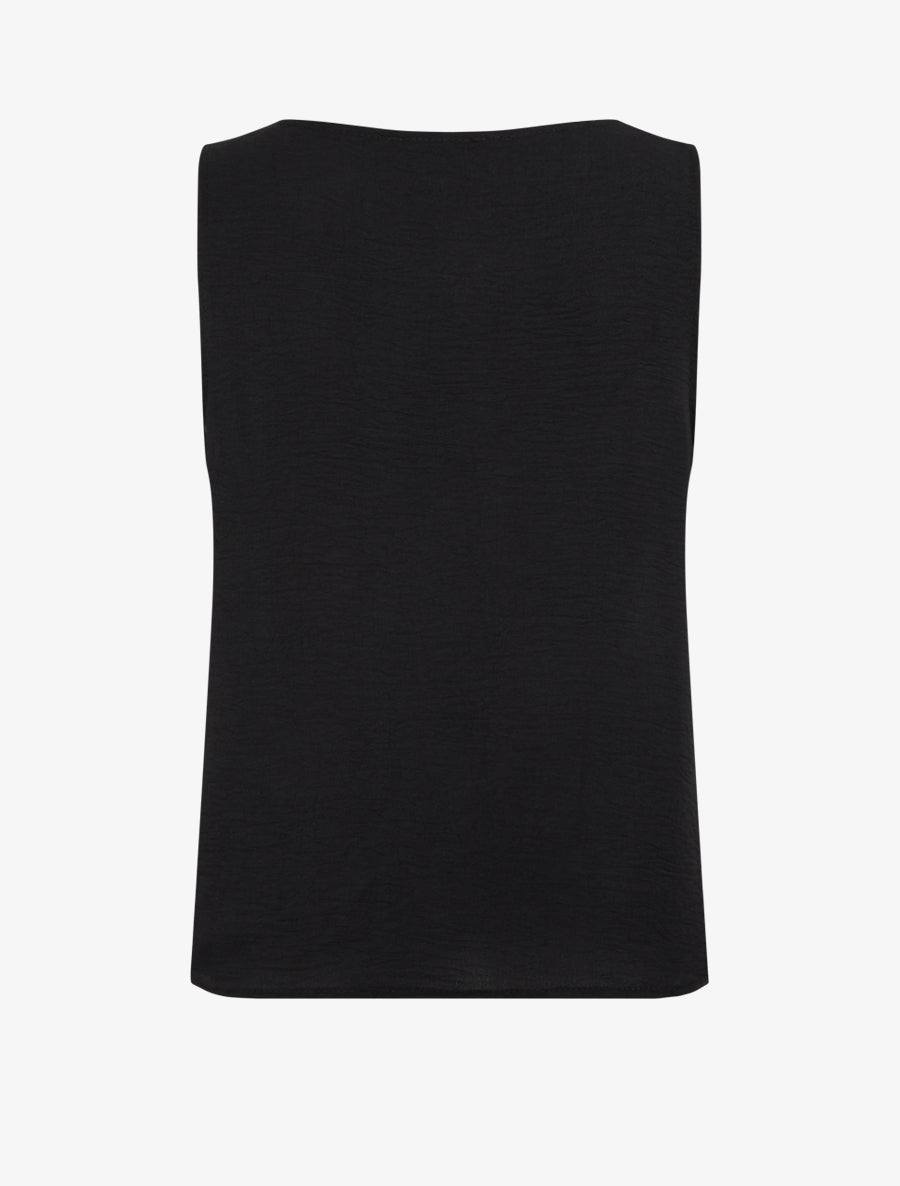 Top sans manches à empiècement bijoux - Noir - 2