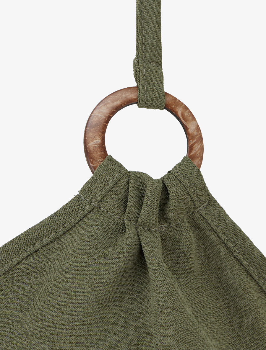 Top fluide à nouer - Kaki - 3