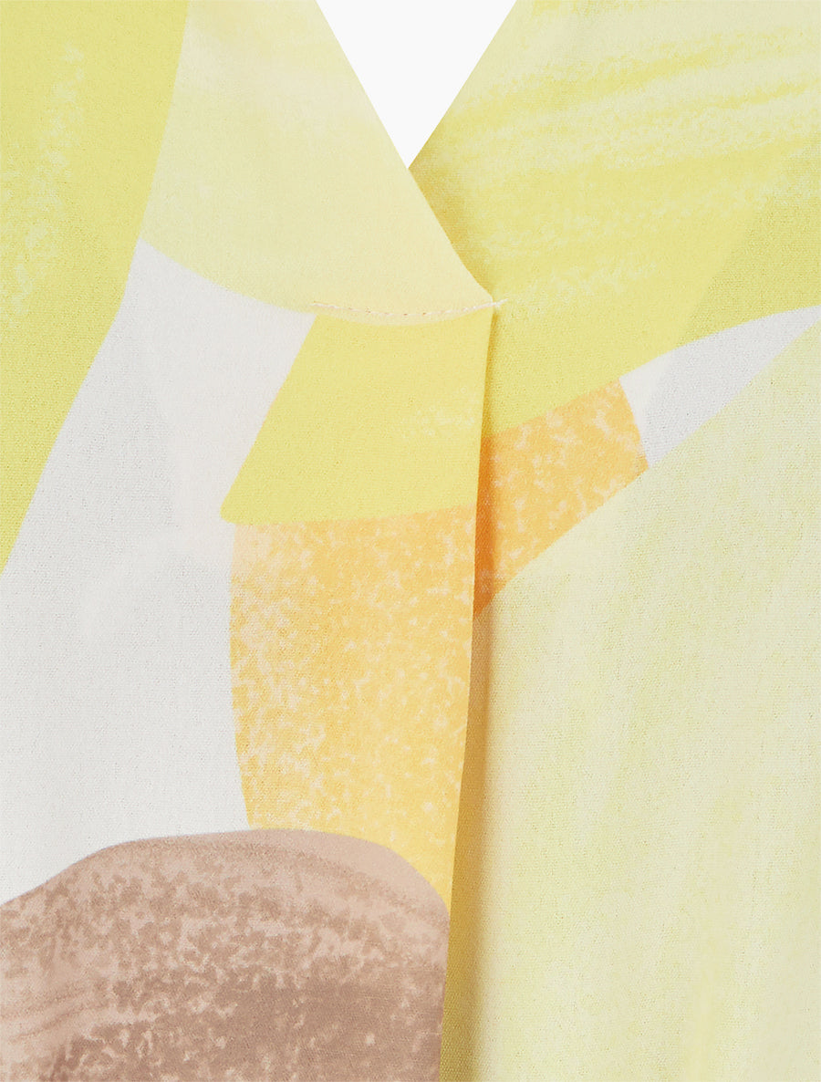 Robe droite ceinturée - Jaune - 3